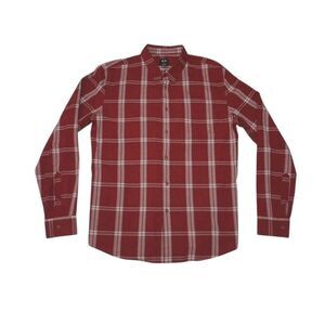 Oakley Men's XL Shirt Red Plaid Button Up Long Sleeve Regular Fit